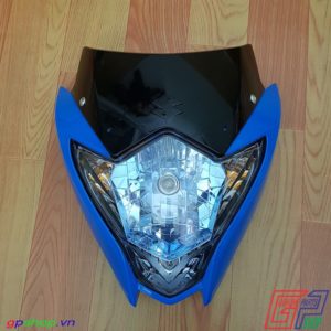 Đầu đèn Satria F150 Fu nhựa xanh chóa xanh